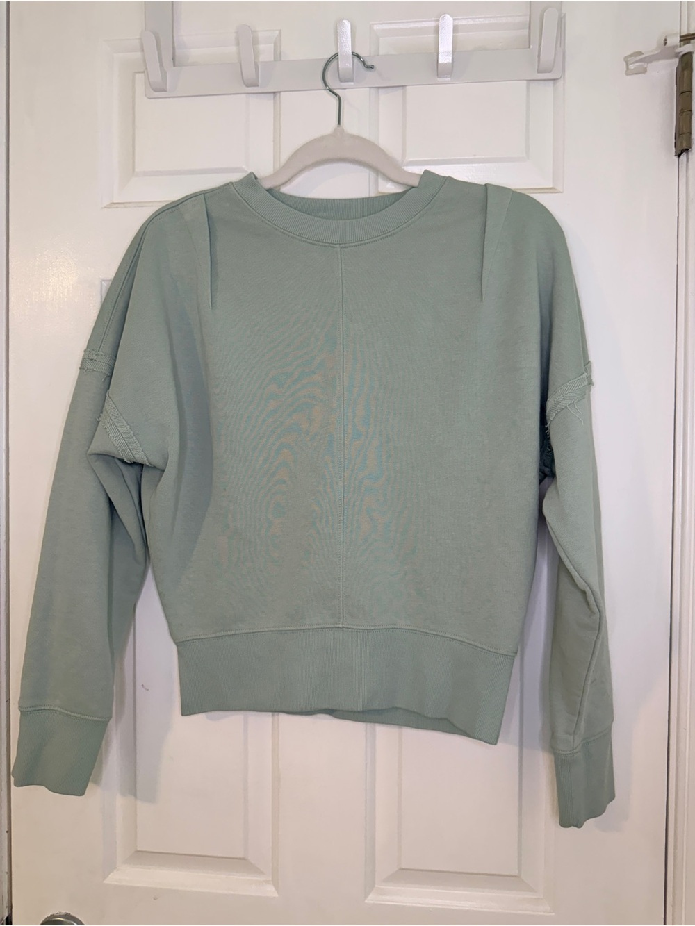 REISS Sage Green Crewneck Sweatshirt Women’s Small Minimalist - Picture 2 of 7